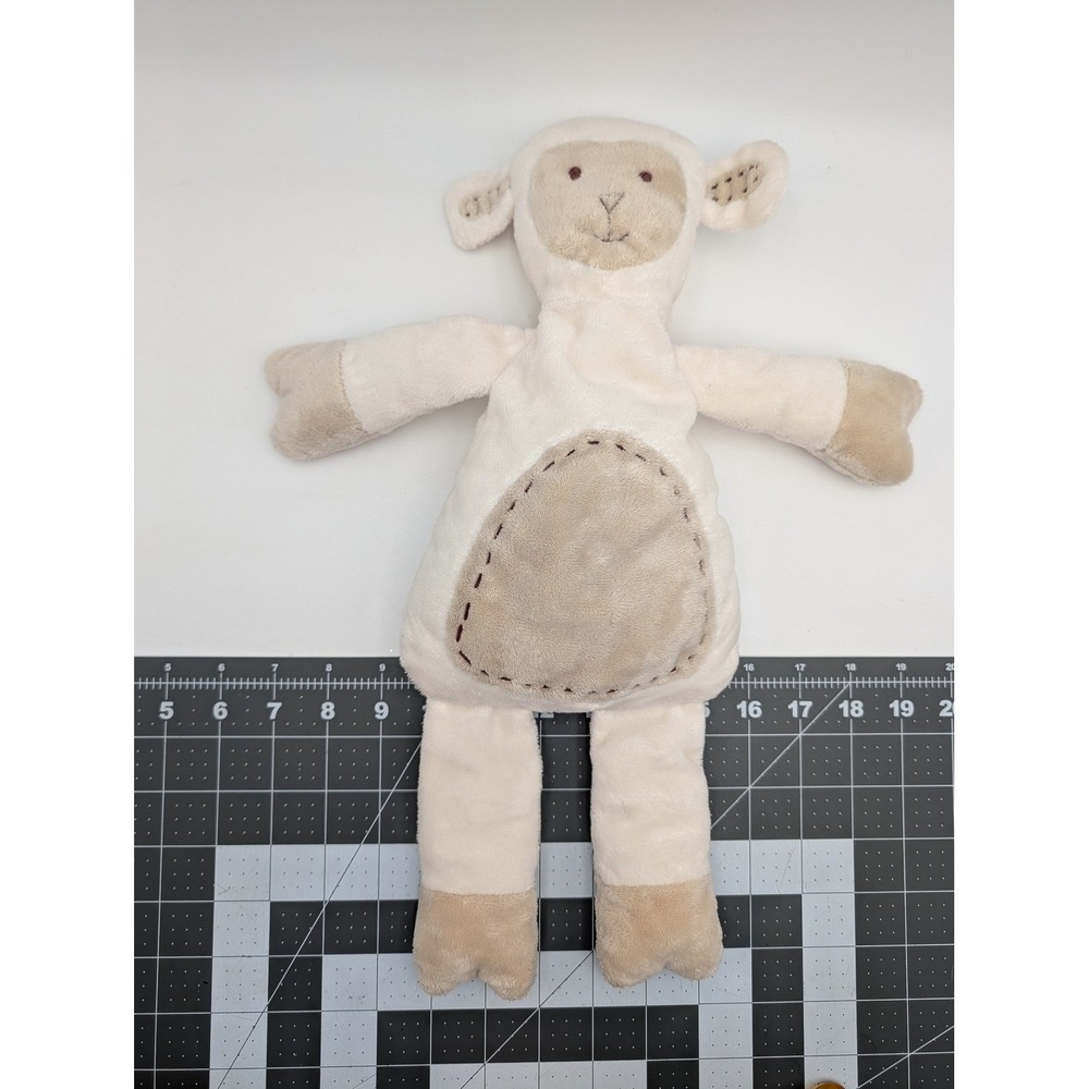 Pottery Barn Kids PBK Lamb Sheep Plush Flat Stitch 16 Inch Stuffed Animal Toy